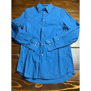 Express Shirt, Men's Size Small, Blue, Stretch, Button Up, Long Sleeve